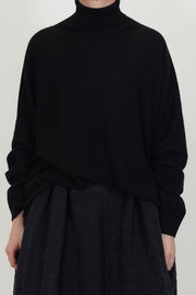 turtleneck sweater olu cashmere black