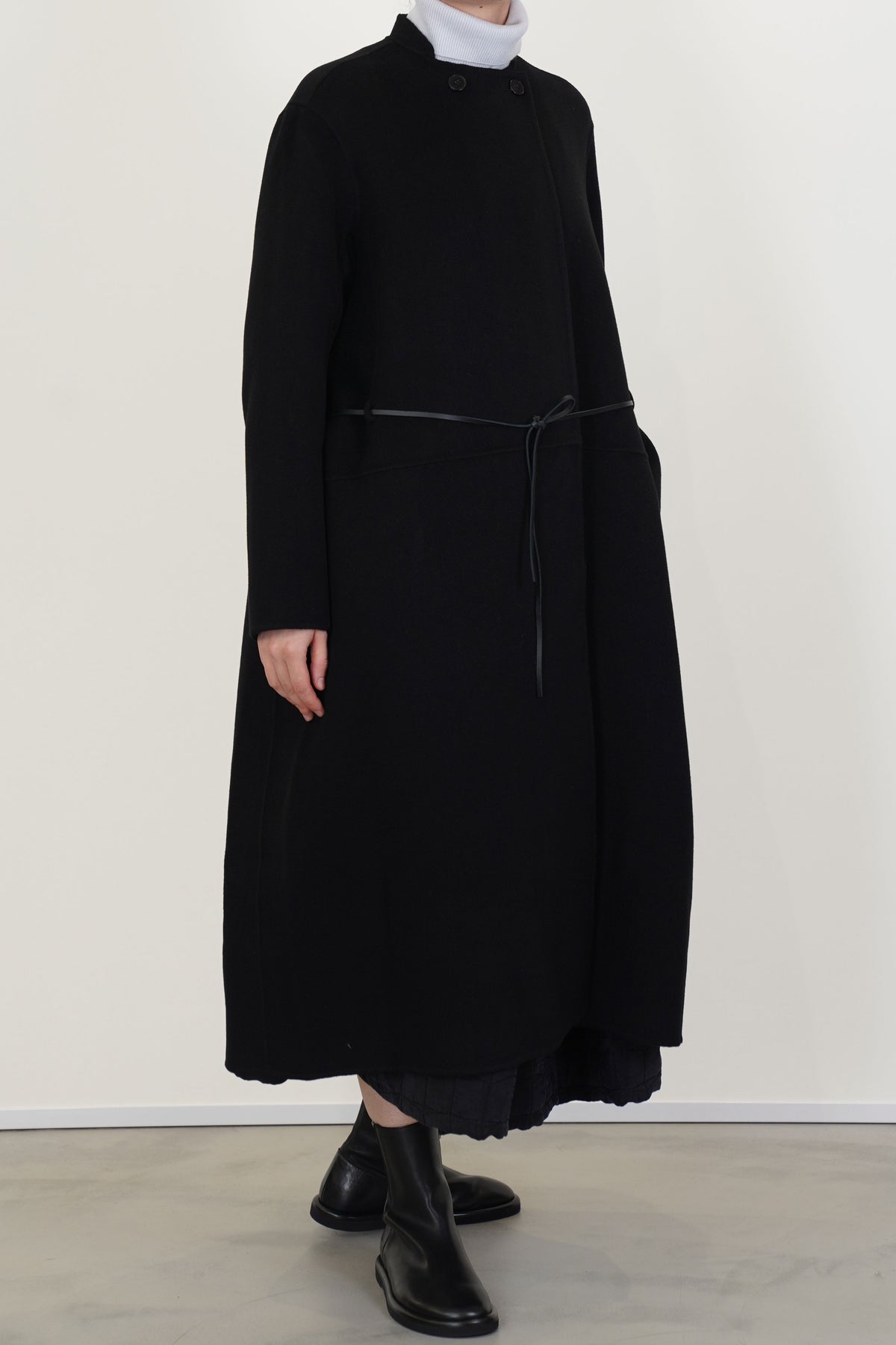 cashmere coat cash black