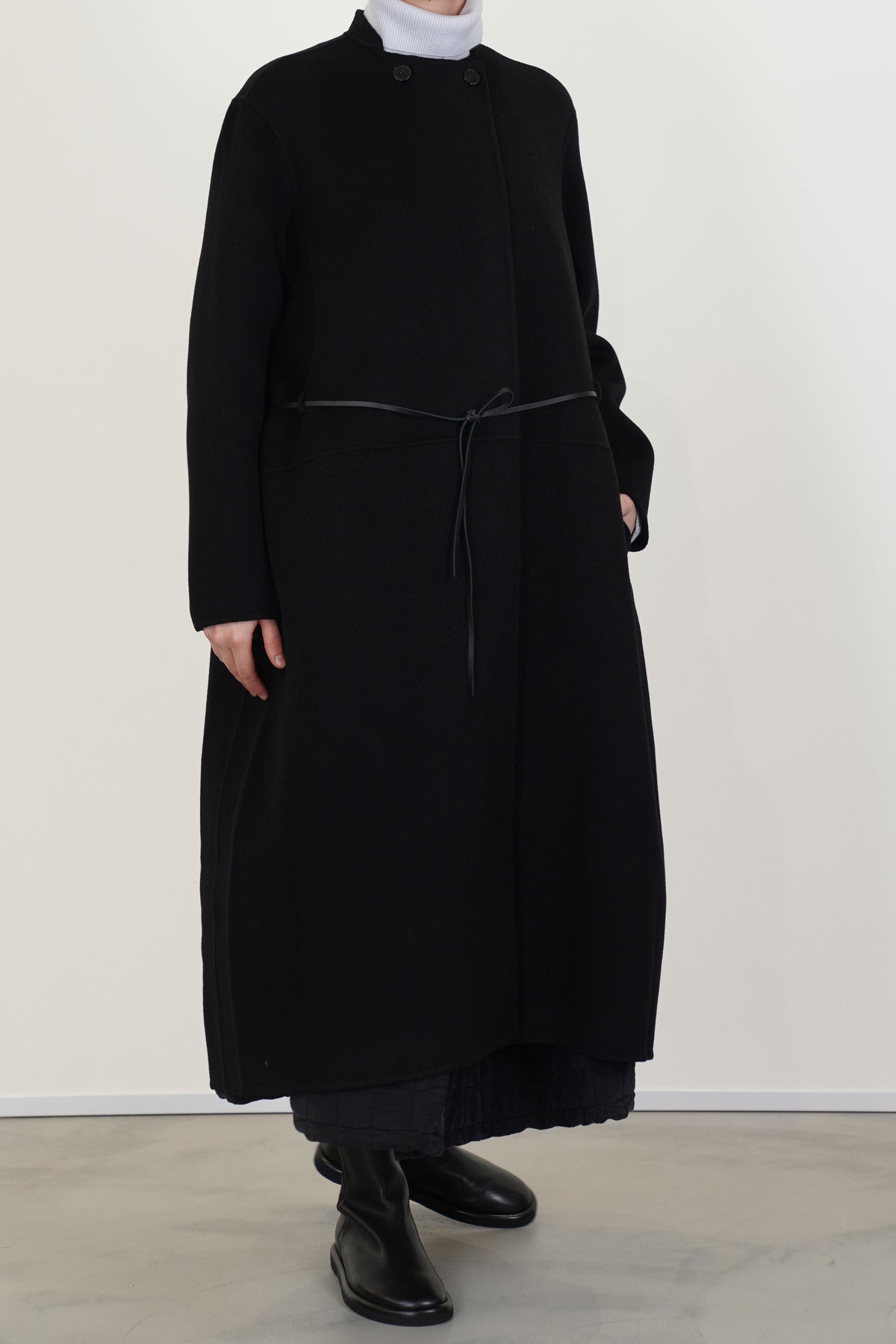 cashmere coat cash black