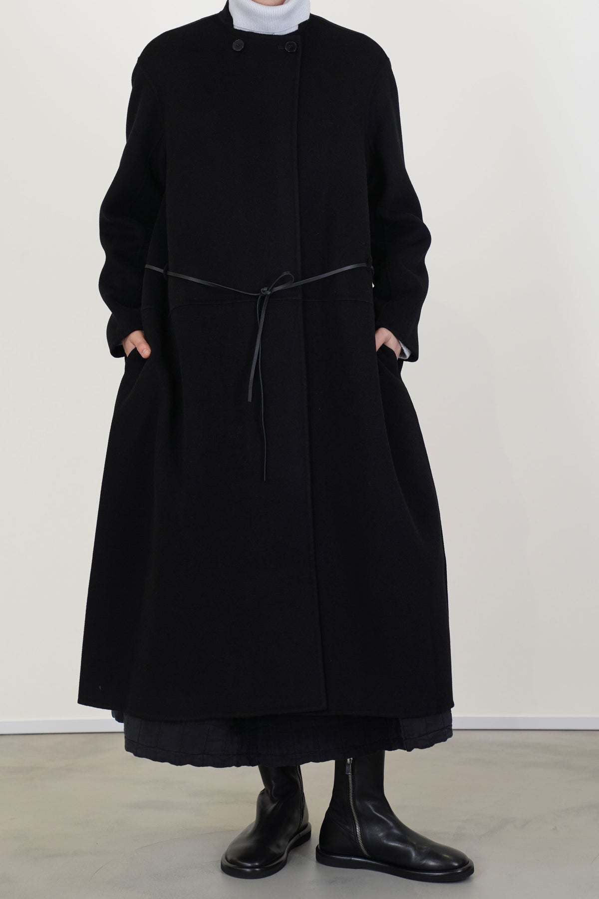 cashmere coat cash black