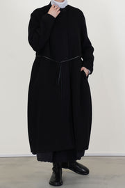 cashmere coat cash black