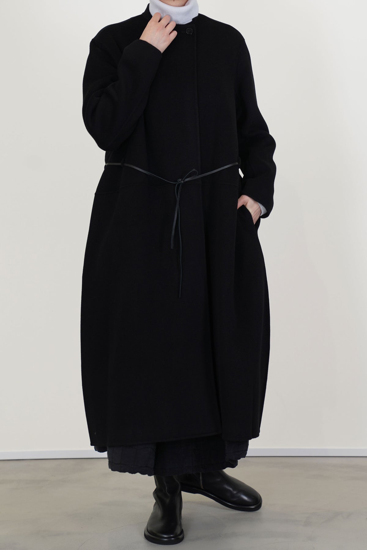 cashmere coat cash black