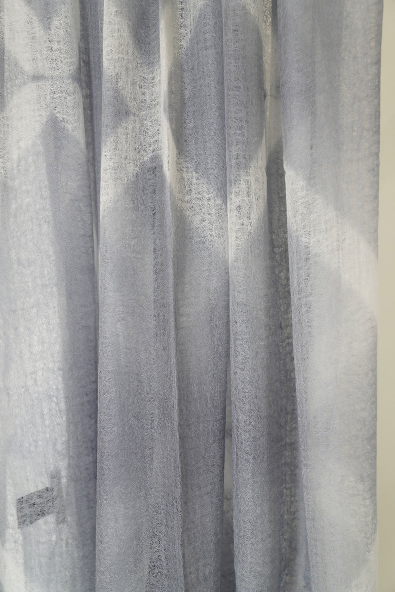 feather weight cashmere shawl silver grey light grey