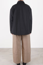 back view of asciari trousers emy sand relaxed fit and effortless look