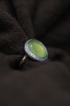 fidji ring silver blue sapphires serpentine