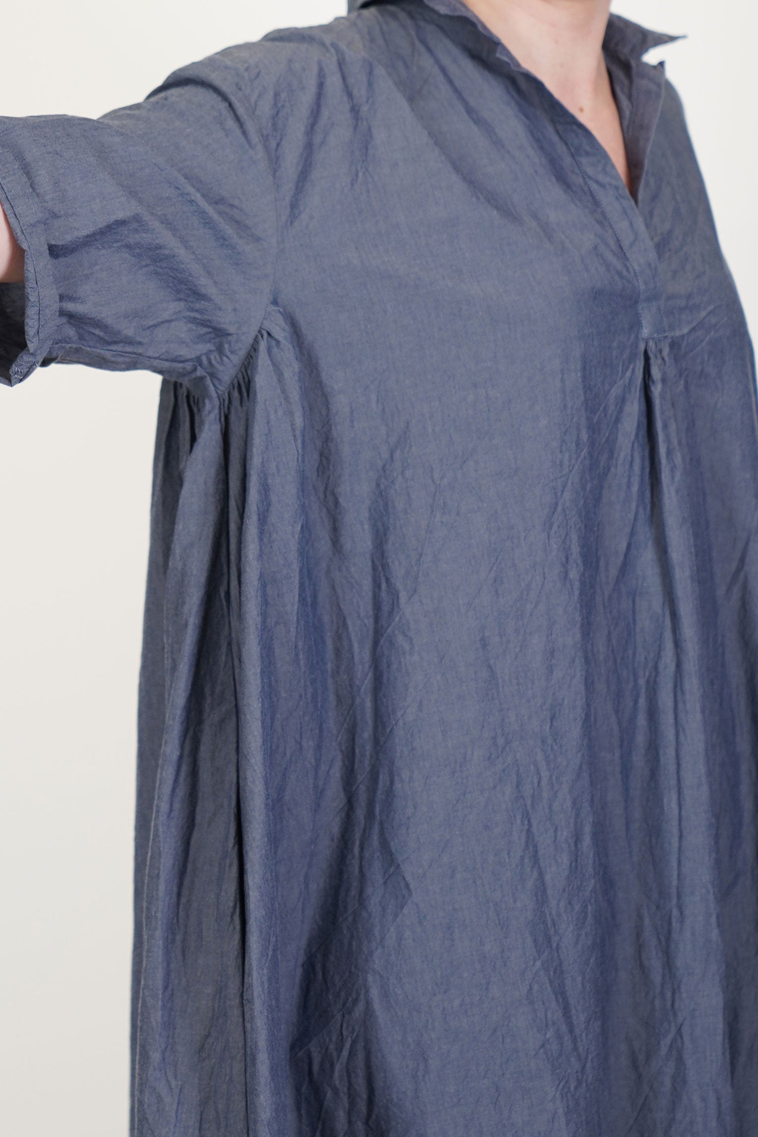 dress tunique denim cotton loomi