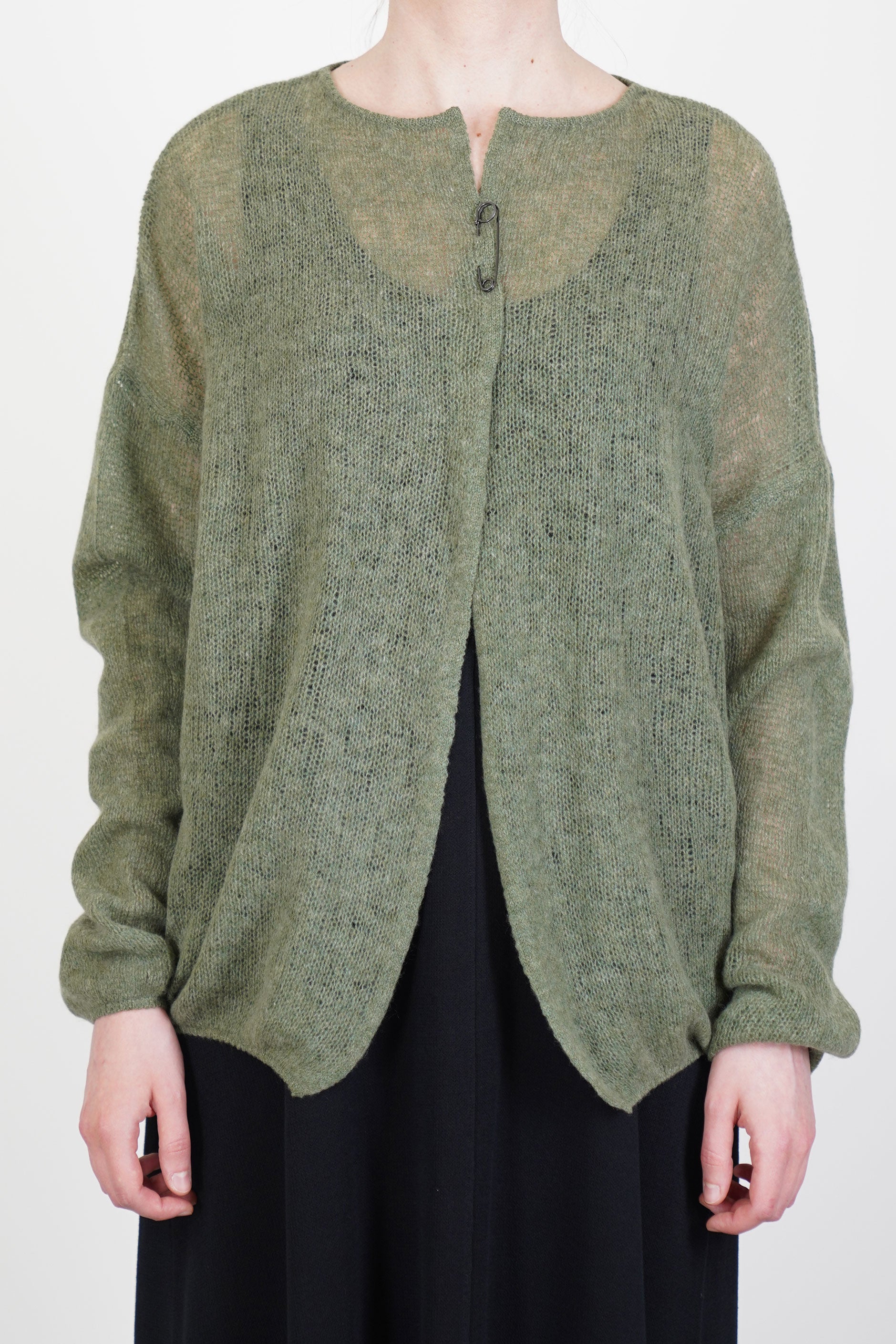 amaiti open cardigan fern