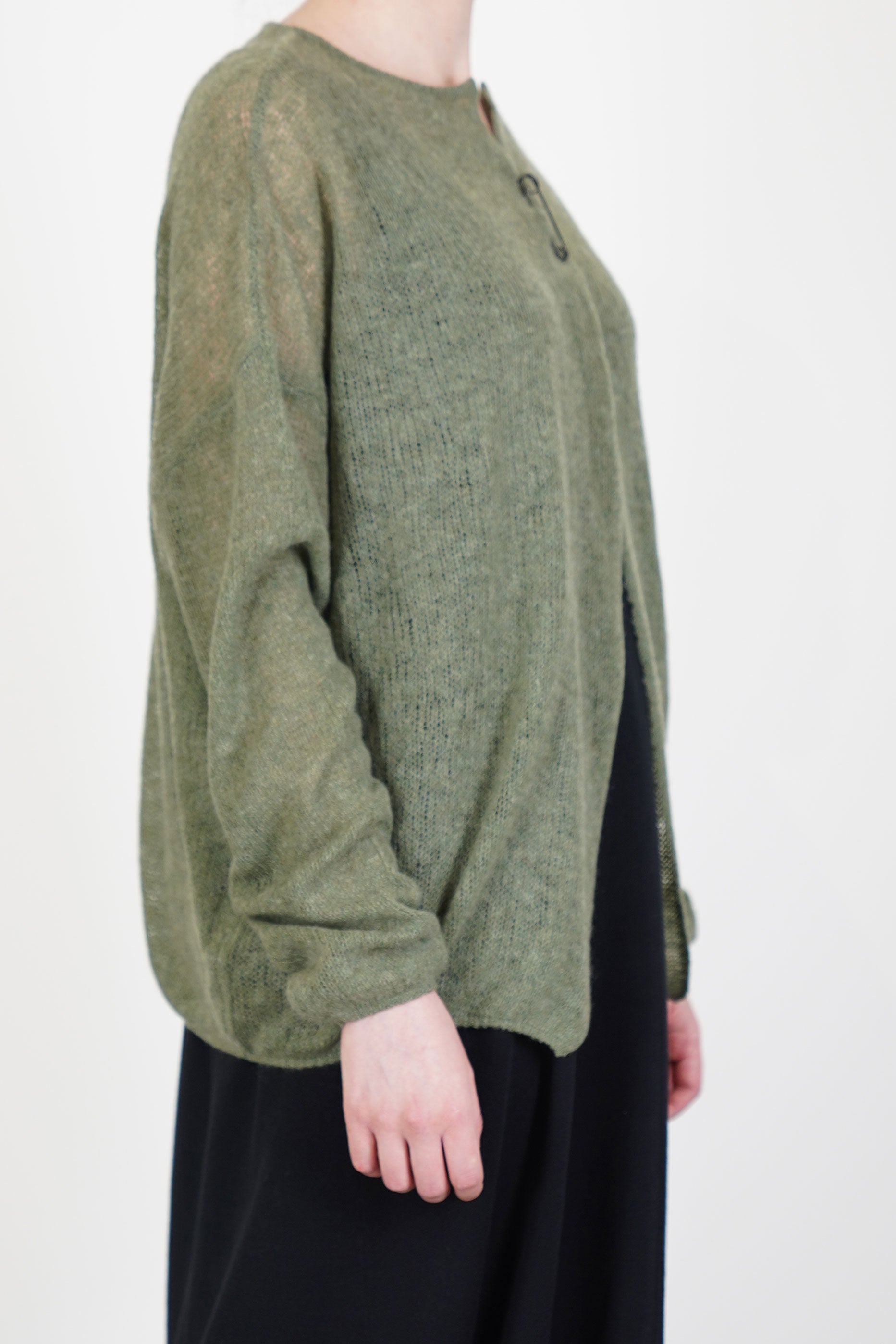 amaiti open cardigan fern