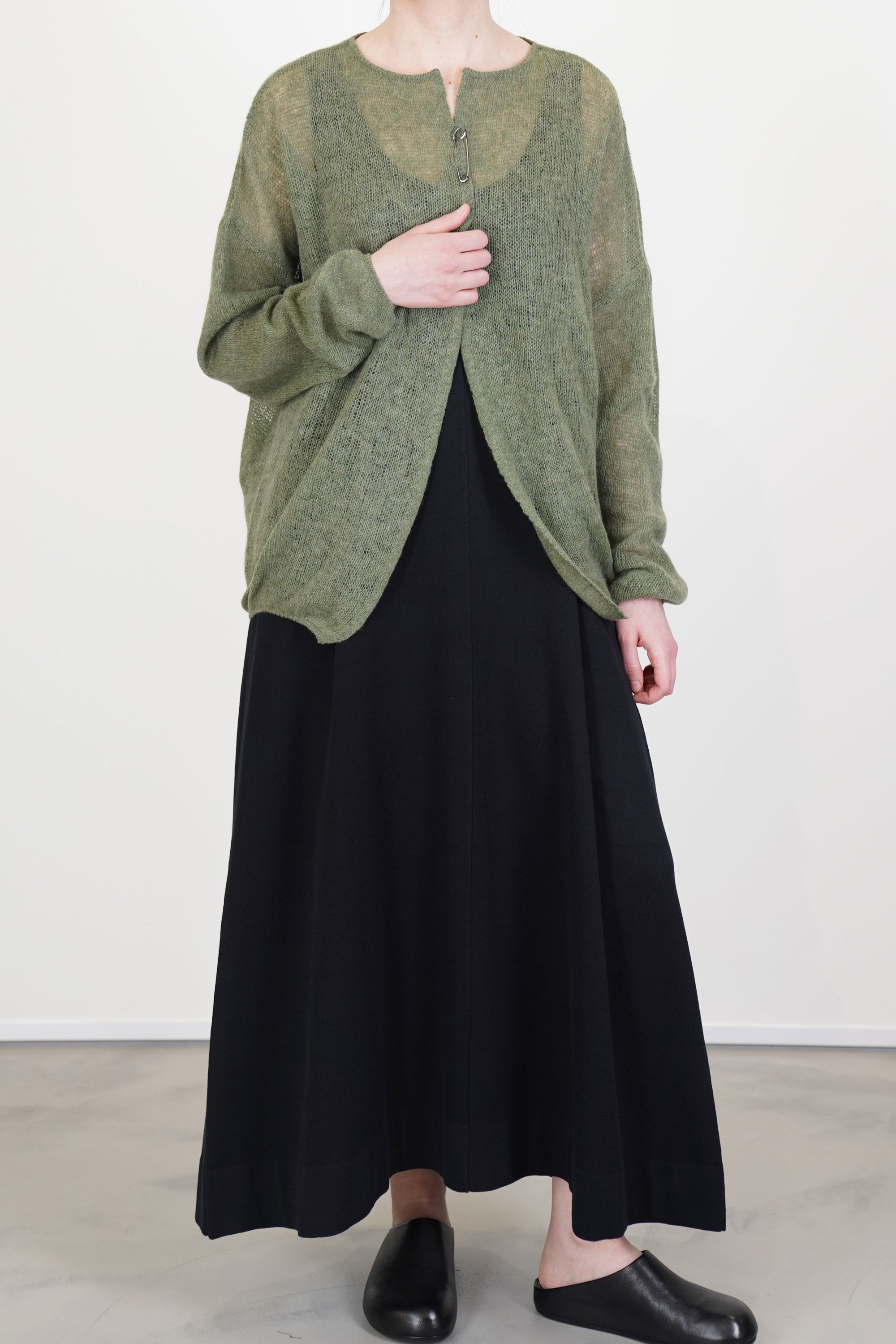 amaiti open cardigan fern