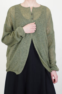 amaiti open cardigan fern
