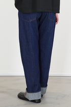 c.t.l. wide straight denim pants washed indigo