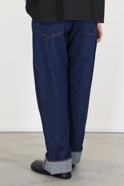 c.t.l. wide straight denim pants washed indigo