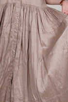 pink grey silk dress