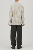 dobby stripe standard shirt ivory