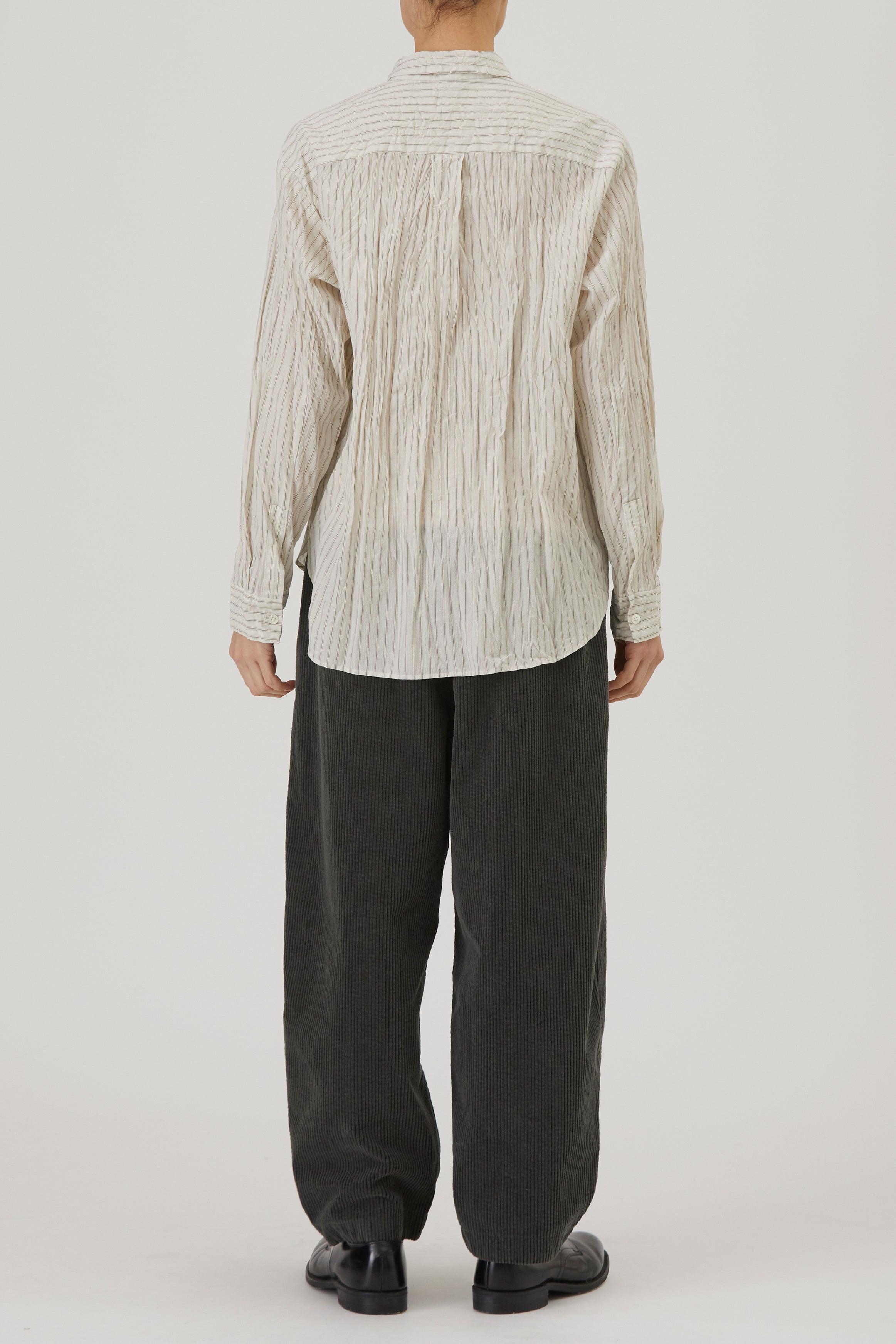 dobby stripe standard shirt ivory