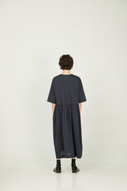 dress romy dark navy thin stripes