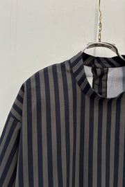 shirt sylvain grey x black stripe