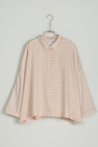shirt brigitte peach x green check