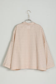 shirt brigitte peach x green check