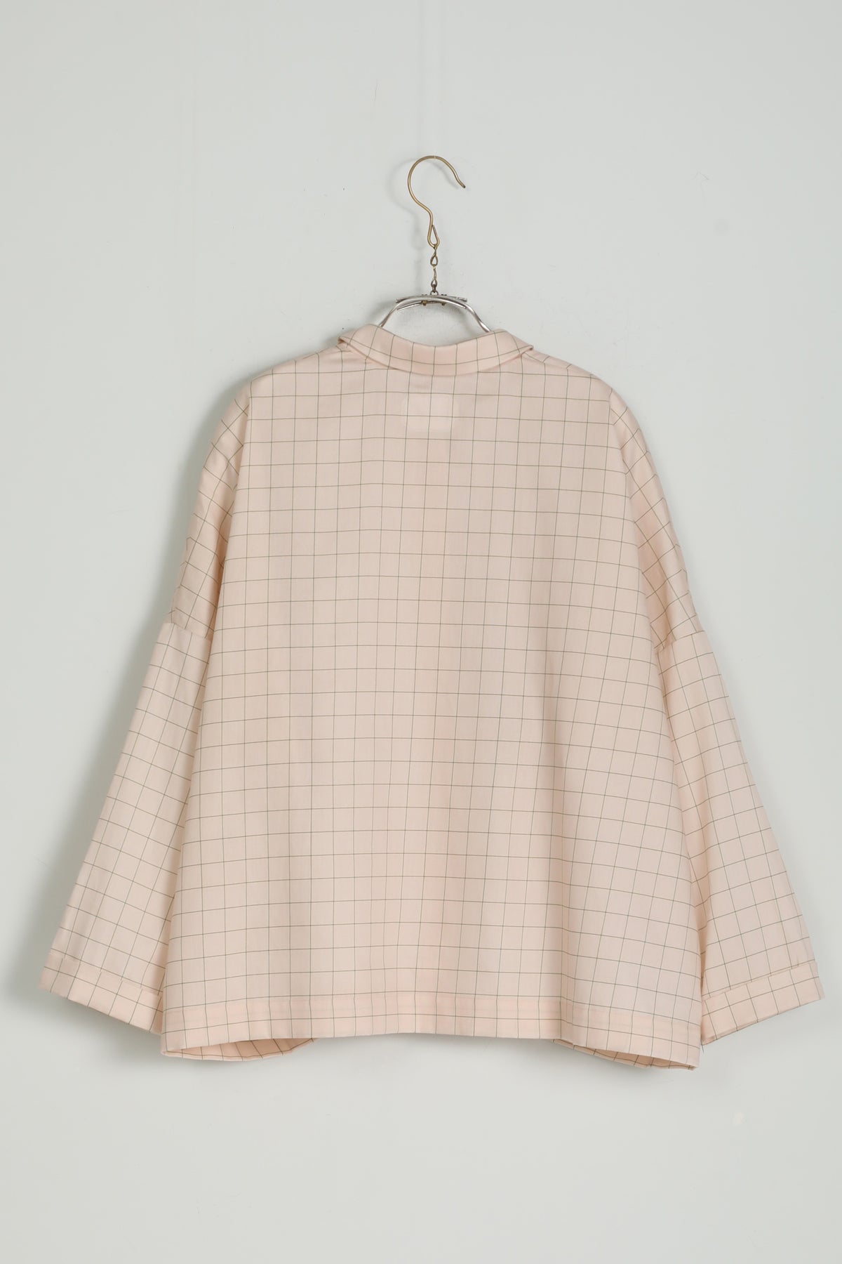 shirt brigitte peach x green check