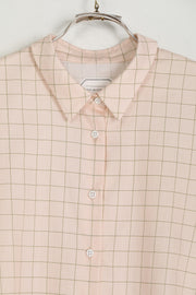 shirt brigitte peach x green check