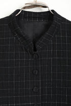 jacket jessica cotton wool chalk check black