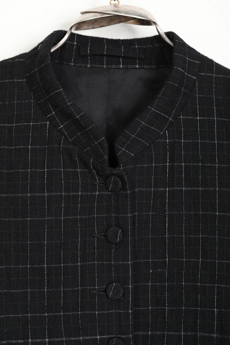 jacket jessica cotton wool chalk check black