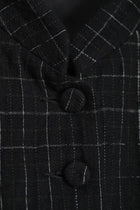 jacket jessica cotton wool chalk check black