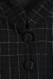 jacket jessica cotton wool chalk check black