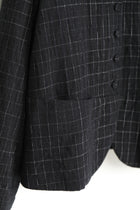 jacket jessica cotton wool chalk check black