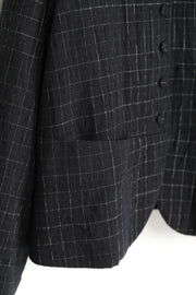 jacket jessica cotton wool chalk check black