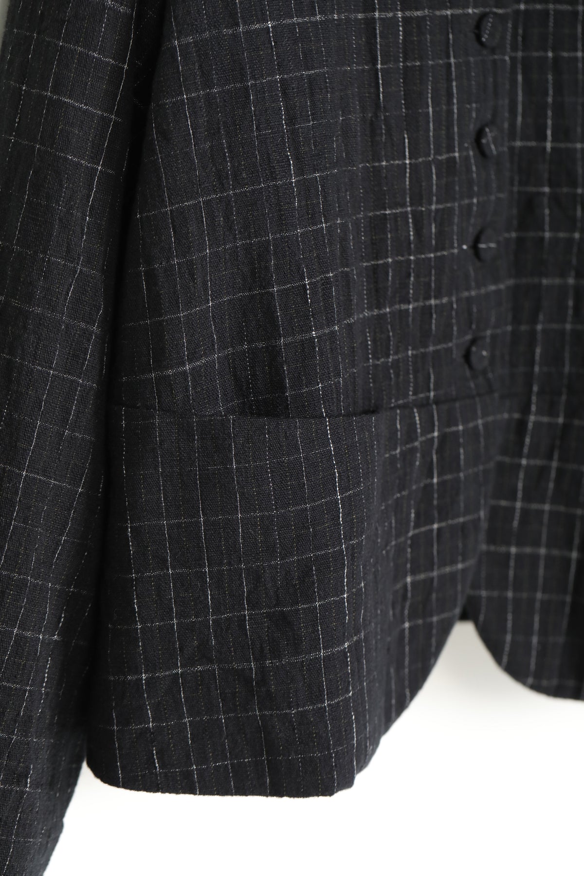 jacket jessica cotton wool chalk check black