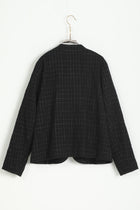 jacket jessica cotton wool chalk check black