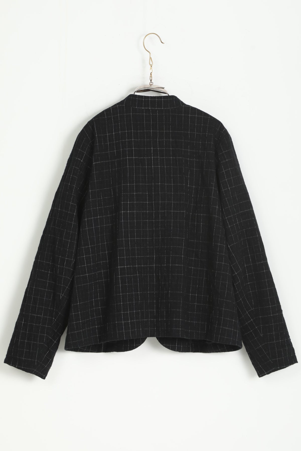 jacket jessica cotton wool chalk check black
