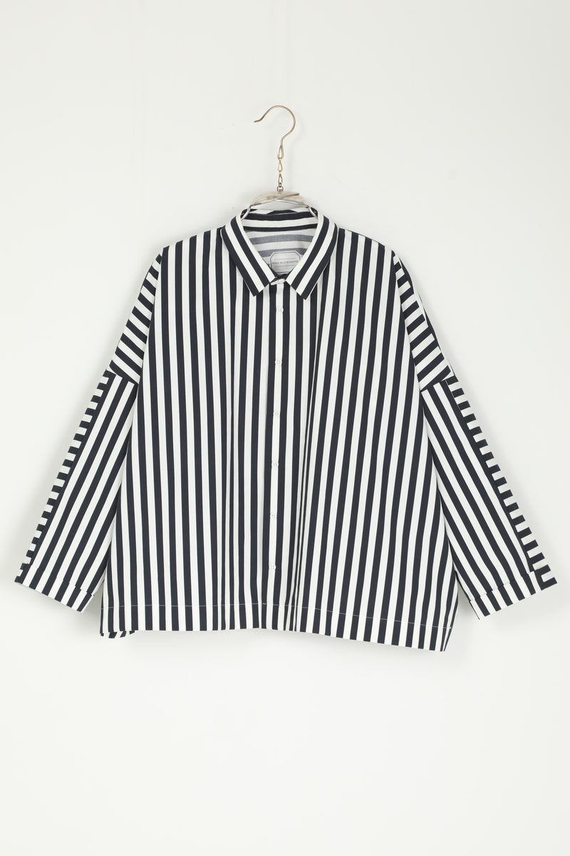 shirt brigitte white x navy stripe