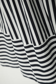 skirt sabrina white x navy stripe