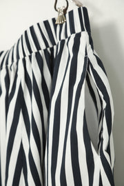 skirt sabrina white x navy stripe