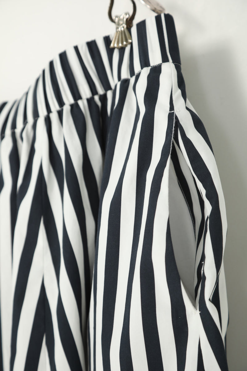 skirt sabrina white x navy stripe