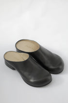 cleo mule sandals leather black