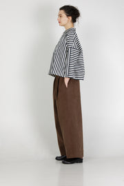 shirt brigitte white x navy stripe