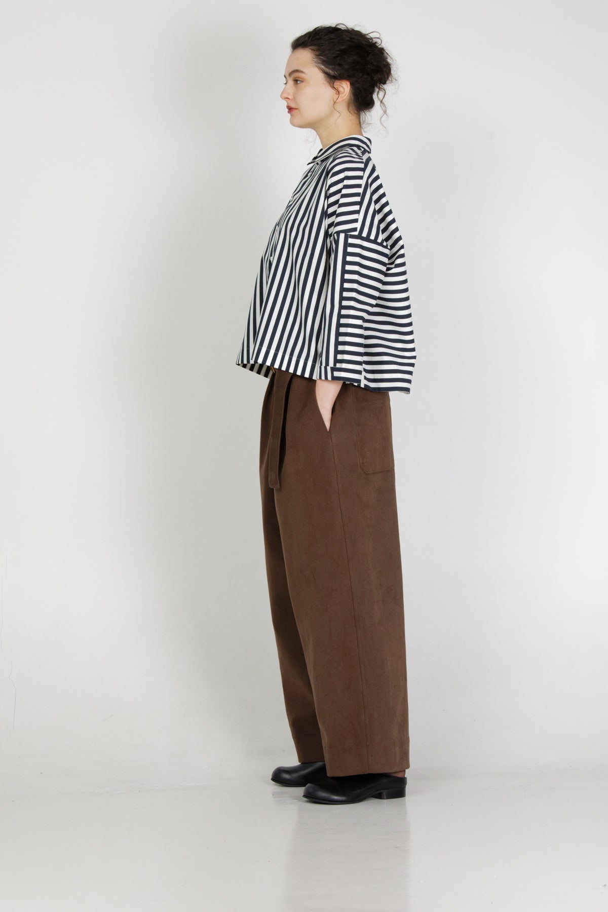 shirt brigitte white x navy stripe