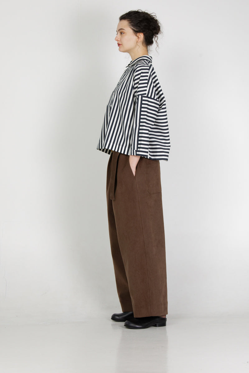 shirt brigitte white x navy stripe