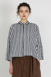shirt brigitte white x navy stripe