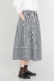 skirt sabrina grey x black stripe