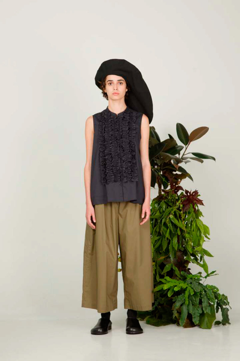 valerie ruffle blouse black