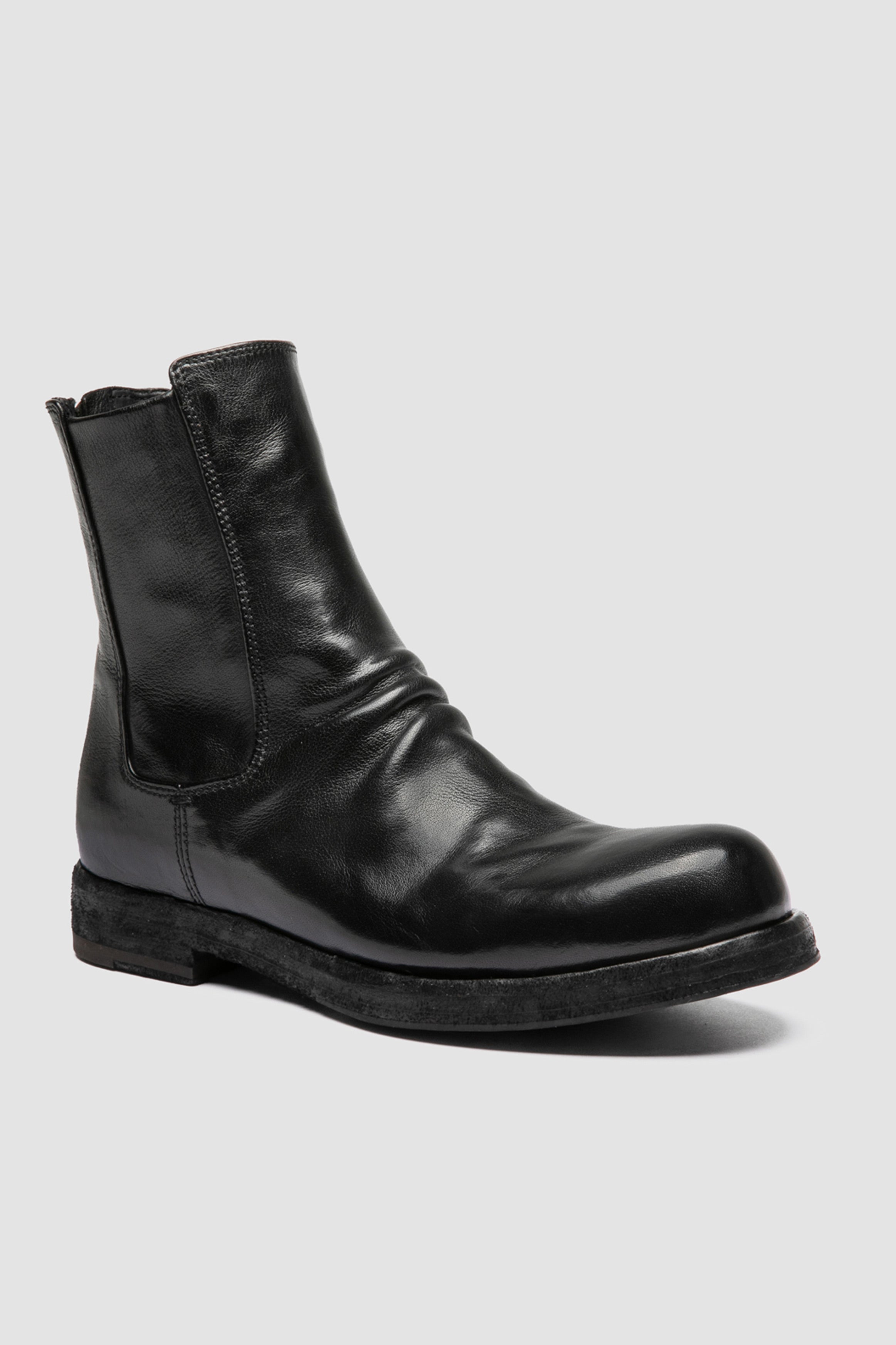 bulla dd 304 leather zip boots black