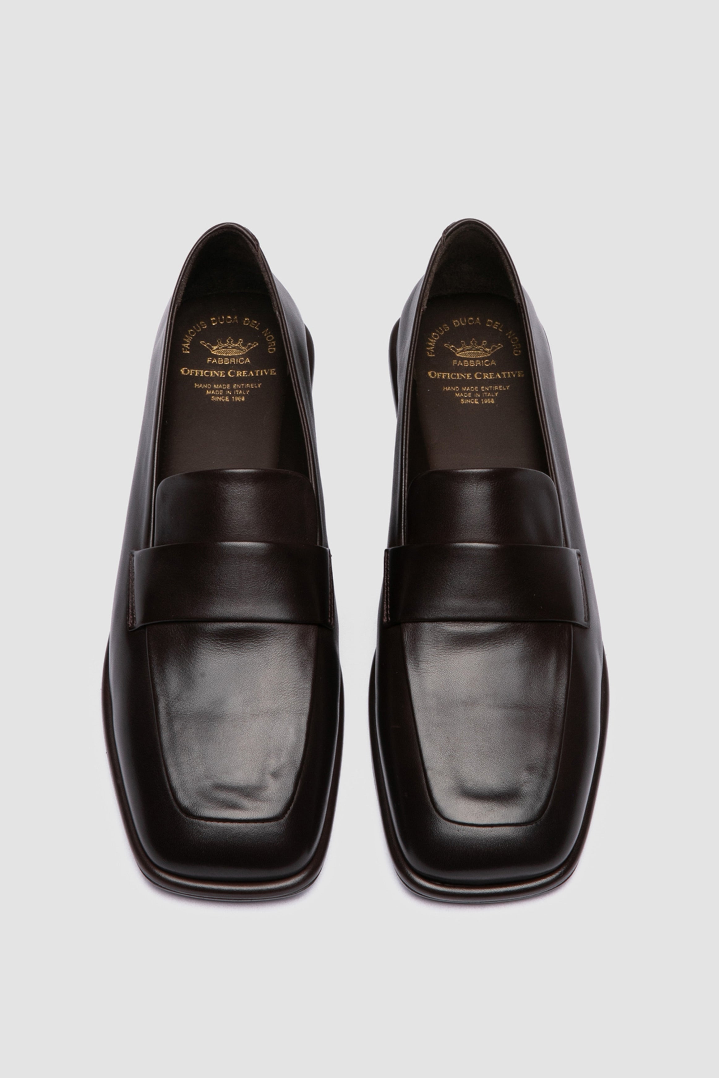 clover 009 leather loafers brown