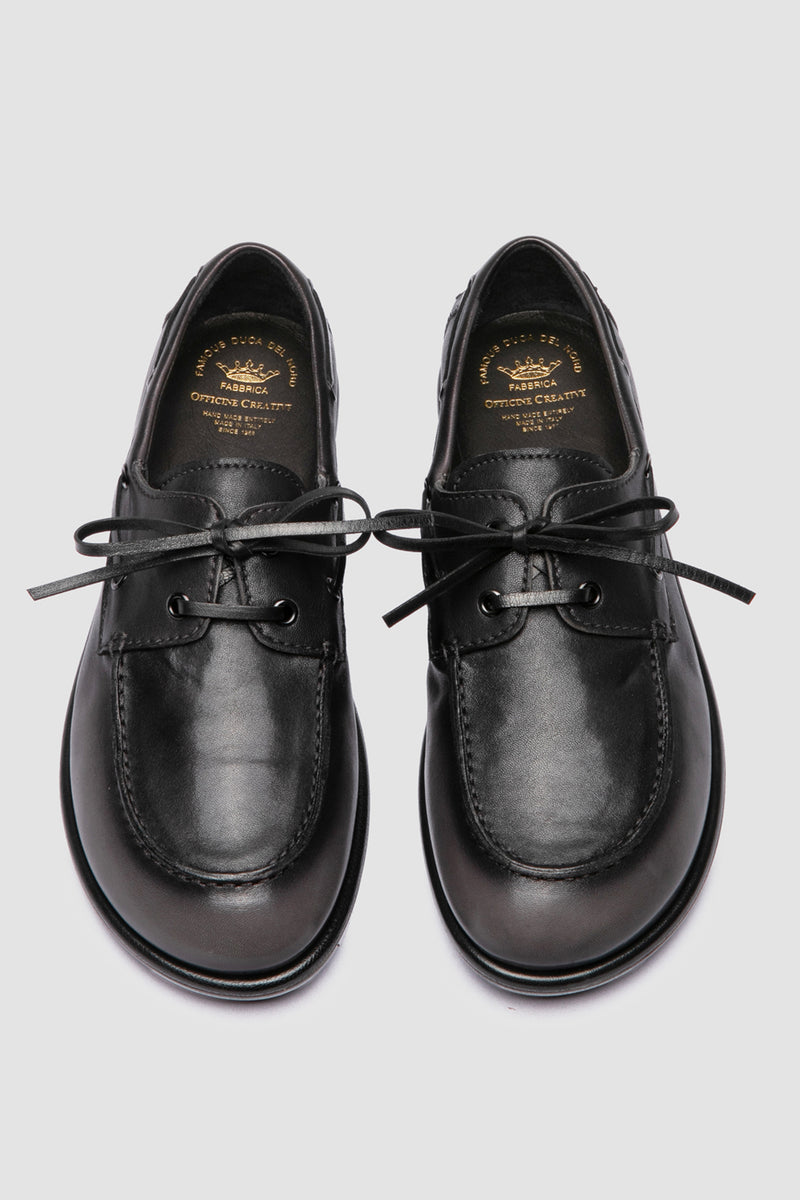 love 101 leather boat shoes grey black