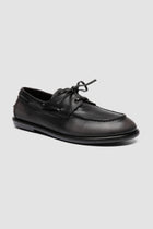 love 101 leather boat shoes black