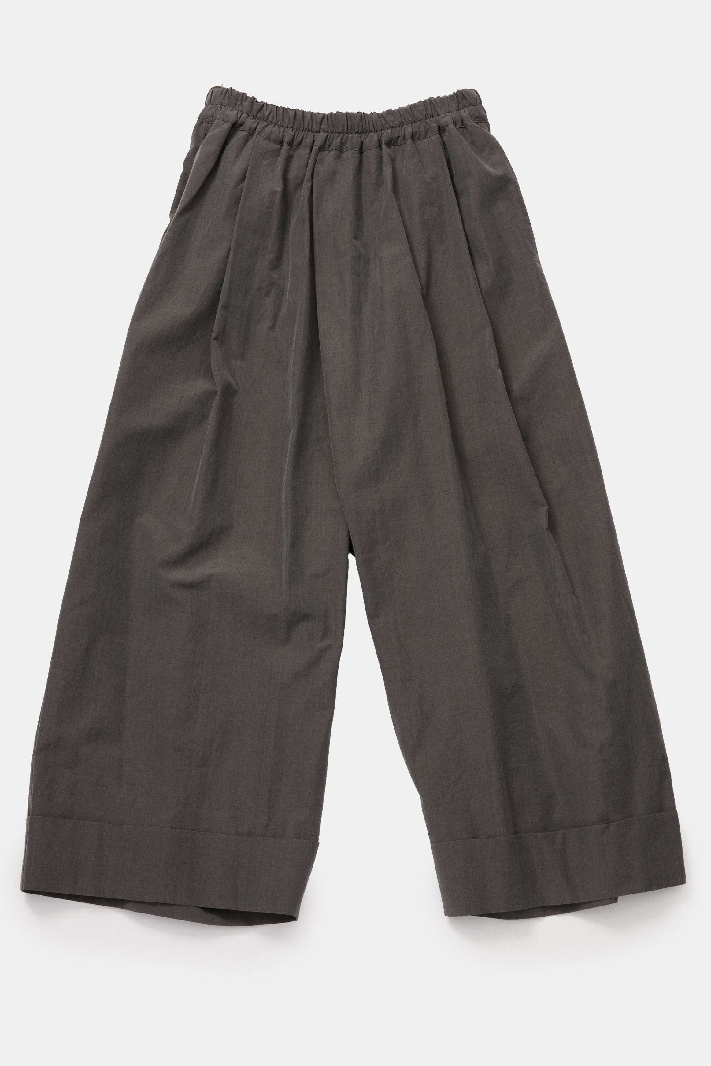 product view of toogood baker trousers cotton silk pencil elasticated waistband and voluminous proportions